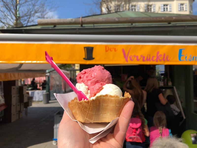 Crazy ice cream flavours at Viktualienmarkt
