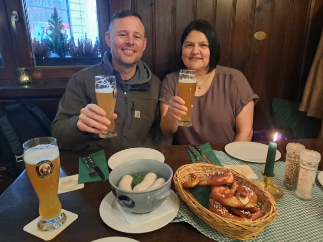 Nothing like having breakfast with a beer! 

Or 2nd breakfast if you prefer 😉🍻

Our More than Viktualienmarkt Tour starts at 11am and will give you the perfect introduction into a Bavarian breakfast with Weißwurst and Weißbier. Of course we'll also guide you on how to eat the Weißwurst, because that's a skill on itself.

Grab your tickets through the link in our bio and we'll see you soon in Munich!

#forkandwalk #forkandwalktours #munich #viktualienmarkt #foodtour #weisswurst #weissbier #bavarianbeer #germansausage #foodtravel #foodtourism #visiteurope2025